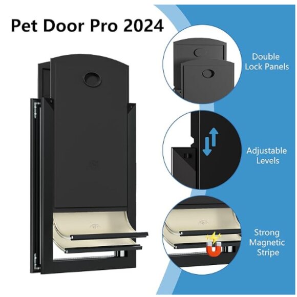 Med Waterproof Aluminum Frame 2 panels " The Brand Says It All" Pet Door - Picture 5 of 11
